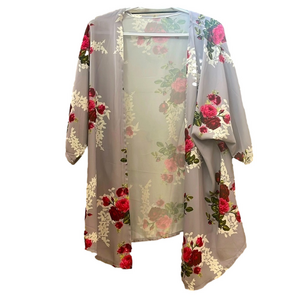 floral light weight cardigan